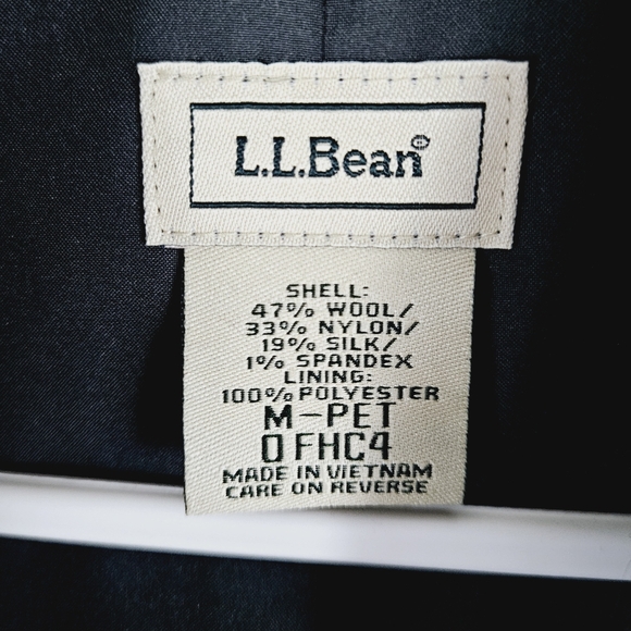 L.L. BEAN | tweed wool silk blend button up jacket - Picture 7 of 9